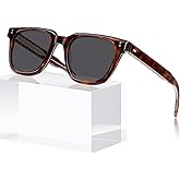 AVAWAY Polarized Sunglasses for Men UV Protection, Square Acetate Frame Outdoor Driving Sun Glasses