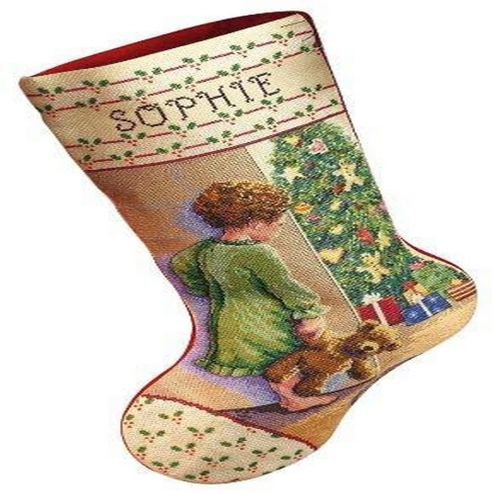 Janlynn Christmas Morning Stocking Counted Cross Stitch Kit, Cotton, Multi-Colour, Pack of 1