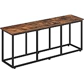 HOOBRO Dining Bench, 120 cm Dining Table Bench, Industrial Style Kitchen Bench, Steel Frame, Easy to Assemble, for Kitchen, D