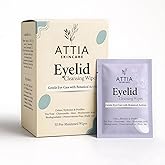 ATTIA Micellar Eyelid Cleansing Wipes, Fragrance-Free Eyelid Care for Dry, Irritated Eyes, Gently Cleanses, Hydrates & Soothes Eyelids, Moisturizing Eye Wipes for Daily Use, 30 Wipes (Pack of 1)