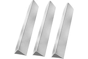 REJEKAR BBQ funland SH7635 (3-Pack) Stainless Steel Heat Plate Flavorizer Bar for Weber Spirit 200 Series with Front-Mounted Control Panels Gas Grills, aftermarket Replacements (15.3” x 3.5” x 2.5”, 16 Ga.)