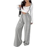 OYOANGLE Women's Sleeveless Jumpsuits Bow Tie Back Straight Leg Pants Romper Suspender Overall