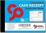 Cherry Printers Carbonless Cash Receipt Book 2pt A6 50 Duplicate Sets 4 Pack NCR view 2