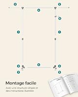SONGMICS Clothes Rack with Castors Adjustable Height 97-165 cm White LLR001W01 view 9