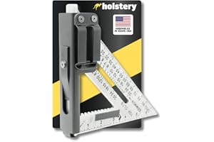 Holstery SquareMaster Pro | Square Holder - Clip-On Rafter Square Holster for Tool Belt - Great for Carpenters, Framing, Woodworking
