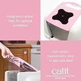 Catit Hooded Cat Pan Pink 57L Litter Box with Carbon Odour Filter view 4