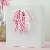HUIHUANG Curly Ribbon Bows for Gift Wrapping It's A Girl Gift Bow Baby Pink Self Adhesive Curly Bow Assortment for Presents Gift Bags Basket Baby Shower Party Favor DIY Crafts- 6 Counts X 6 Inch