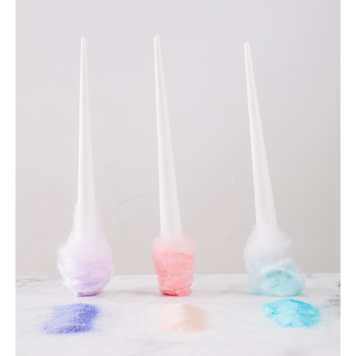 Cotton Candy Express 100-Count Paper Cones for Cotton Candy Making, White