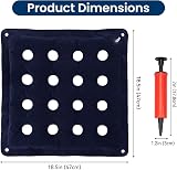 Leikedun Pressure Relief Cushion 16 Holes Inflatable Seat 41x41 cm Blue view 2