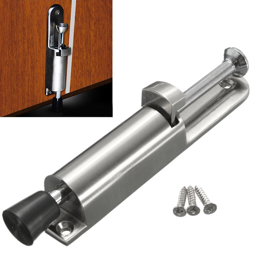 Kick Down Door Locks Stopper Holder Spring Loaded Adjustable Door Holder Zinc Alloy Foot Spring Loaded Door Retainer with Extra-Strong Traction(153x30x140cm)