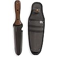 Barebones Hori Hori Classic - Garden Knife - Heat-Tempered Stainless Steel Blade and Walnut Handle - Gardening Knife and Sheath Bundle (Walnut/Black)