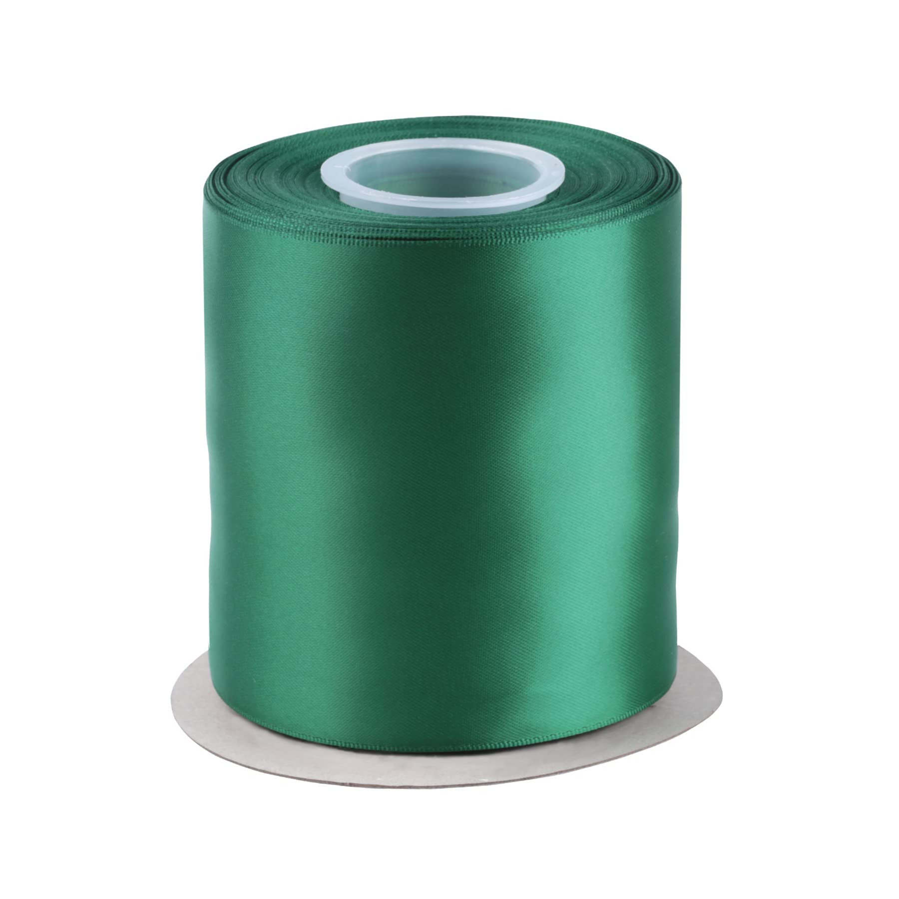 Fondersy 100mm X 22M Double Faced Satin Ribbon Forest Green Polyester Ribbon for Gift Wrapping Wedding Decoration Floral Arrangement Crafts