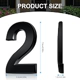 Vicloon 3D Mailbox Numbers Self Adhesive 3 Inch ABS Acrylic Door House Numbers view 2