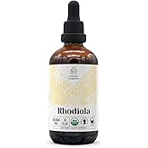 Garden Organics Rhodiola USDA Organic | Alcohol-Free Extract, Organic Herbal Drops, Supplement | Tincture Made from 100% Certified Organic Rhodiola (Rhodiola Rosea) Dried Root 4 oz