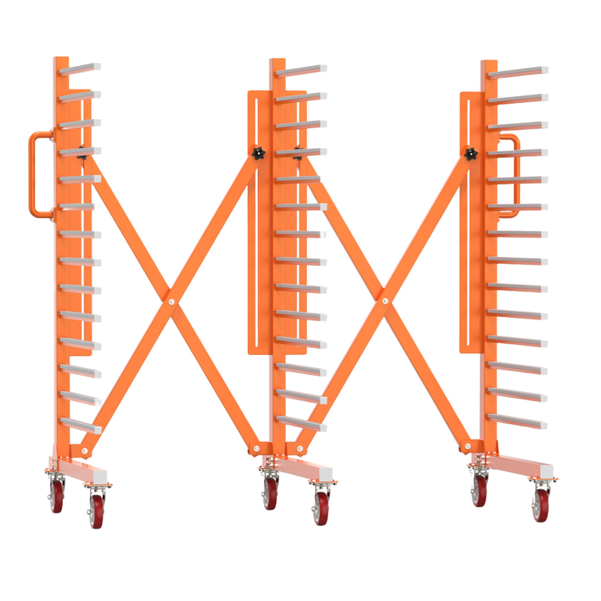 Photo 1 of ***Factory seal***

Vazcor Paint Drying Rack for Cabinet Doors, 15-Level Heavy Duty Rolling Paint Rack, Expandable Woodworking Drying Rack for Trim & Panels, Reinforced 2.0mm Steel Frame with 5" Casters