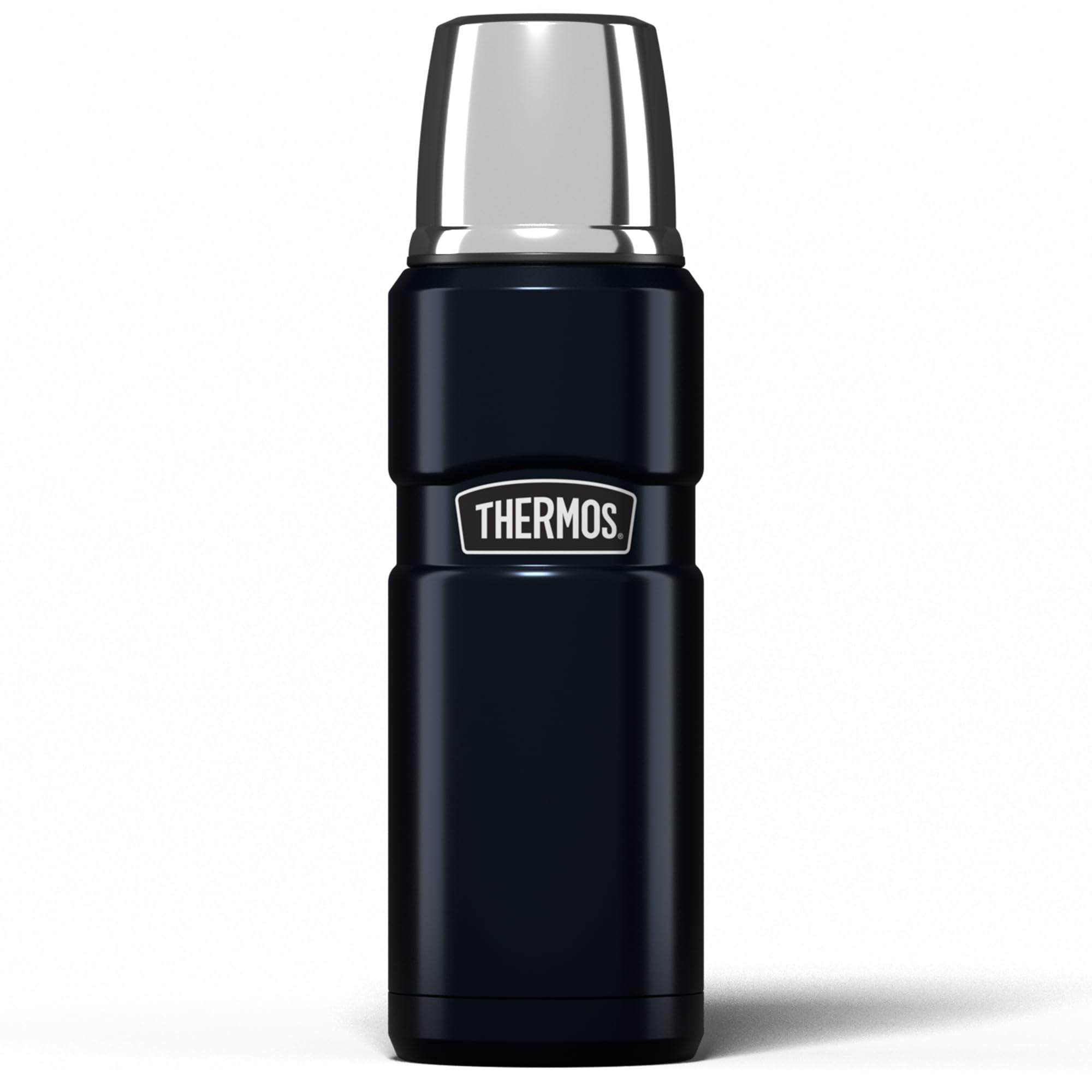 Thermos Stainless King 470ml Multi- Purpose Thermos Flask - Original-Style Flask use as Travel Mug or Insulated Water Bottle for Daily Commute & Weekend Adventures – Midnight Blue