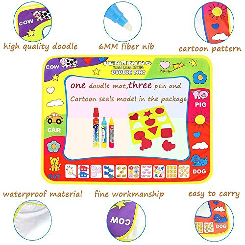 Magic Doodle Mat/Water Doodle Mats(31.4in x 23.6in)with 4 Color