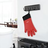 Loveuing Oven Gloves Heat Resistant Silicone Cotton Double Layer 1 Pair view 7