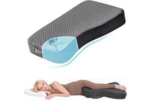 MINUPWELL Knee Pillow for Side Sleepers, 100% Memory Foam Filling Leg Pillow for Side Sleeping, 4" Height Leg Pillow for Relieving Leg, Back, and Knee Pain Breathable & Pressure-Relieving Support - 18"x30"x4"