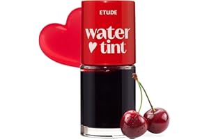 ETUDE Dear Darling Water Tint – Cherry Ade (9g) | Vivid Color Lip Stain with Moisturizing Weightless & Non-sticky Finish Lip Stain | Smudge-proof Lip Tint | Korean Makeup, Kbeauty