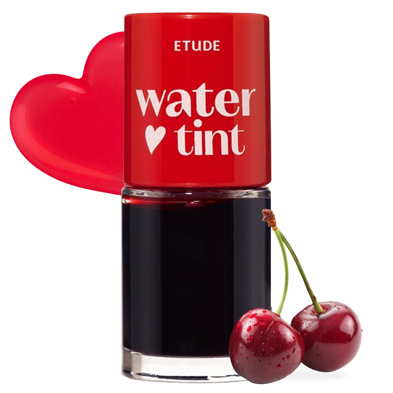 Etude House Dear Darling Water Tint Cherry Ade (21AD) | Vivid Color Lip Stain with Moisturizing Weightless & Non-sticky Finish | Smudge-proof & Lightweight | K-beauty