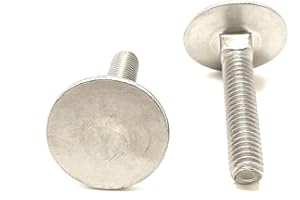 FASTENER CART (5) 3/8-16x2 Stainless Steel Elevator Bolt Square Neck (1-5/16 Diameter Head) 18-8