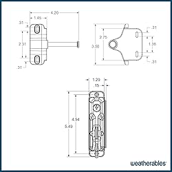 Weatherables Keystone Black Zinc Diecast Metal