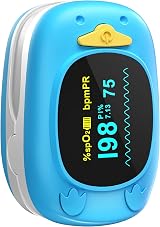 HealthTree Kids Fingertip Pulse Oximeter OLED Display 2XAAA Batteries