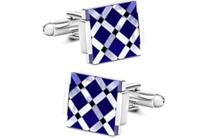 VIILOCK Business Wedding Mother of Pearl Cufflinks for Men Unique Onyx Stripe Tuxedo Cuff links Mens