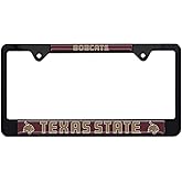 Texas State University Bobcats Metal License Plate Frame (Black Mascot)