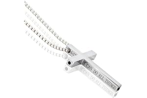 Luciteck Breathlink quit smoking Cross Breathing Necklace - Stainless Steel, Anxiety Relief & Quit Smoking Aid, Breathlink Design for Men/Women, Breathlink Stop Smoking Support Necklace Sliver