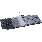 Silicone Keyboard Skin Cover Compatible for Dell RH659 L100 SK-8115 SK-8135 SK-3205 104-key USB Wired Keyboard, SK-8115 Keyboard Protector (Clear)