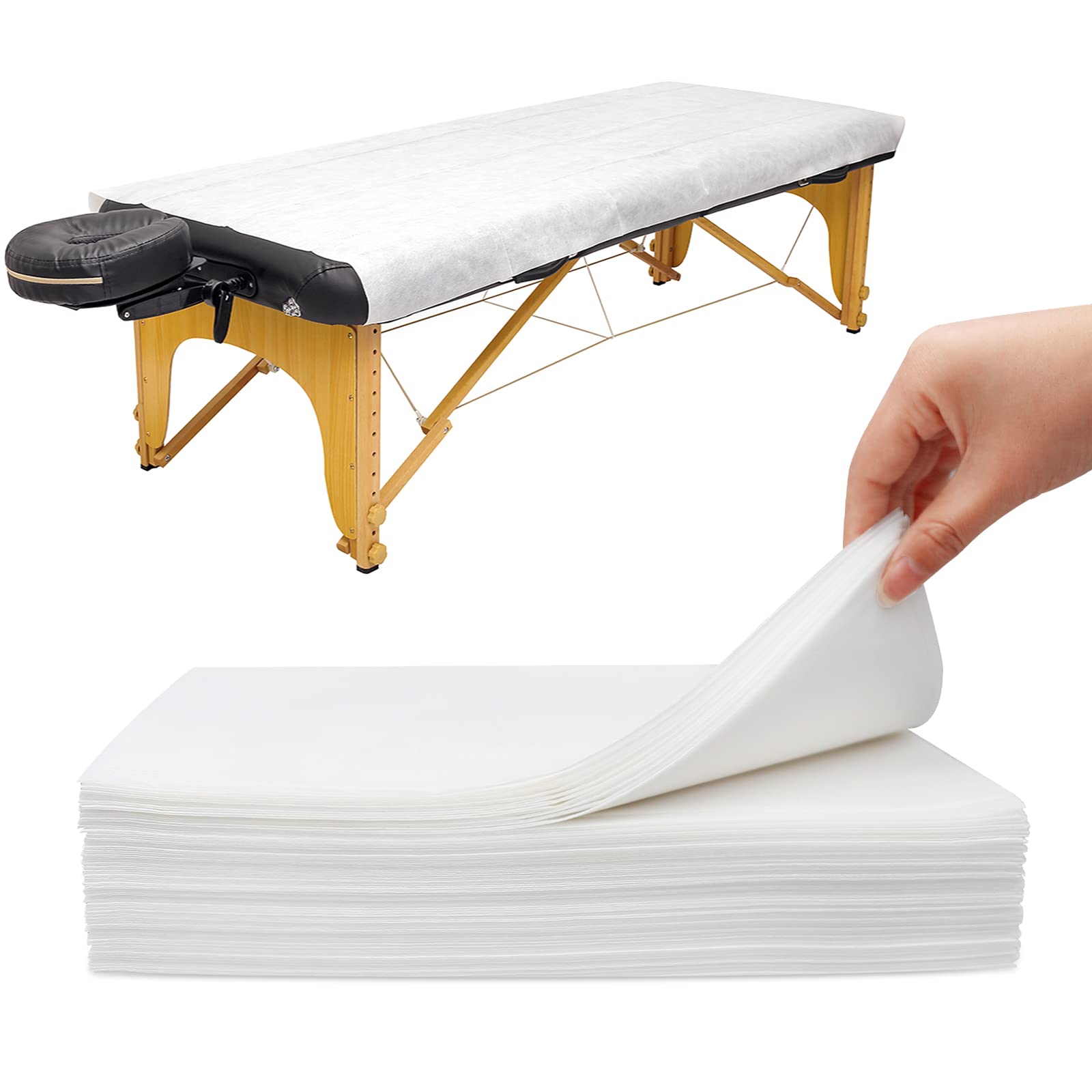 Xiaozhifu 20 Pieces Disposable Bed Sheet, Disposable Massage Table Bed Sheet, Massage Table Cover, Massage Sheet for Beauty Salon, SPA, Hospital Beds, Tattoo Hotels, 80 x 180 cm