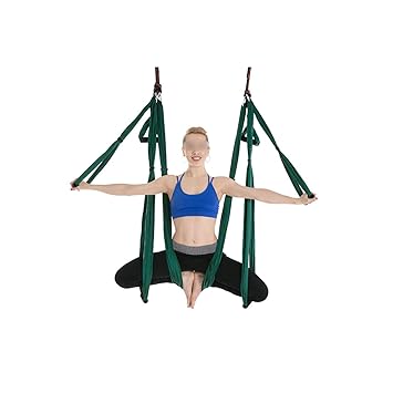 Amazon.com : 2.51.5M Aerial Yoga Hammock 6 Handles Strap ...