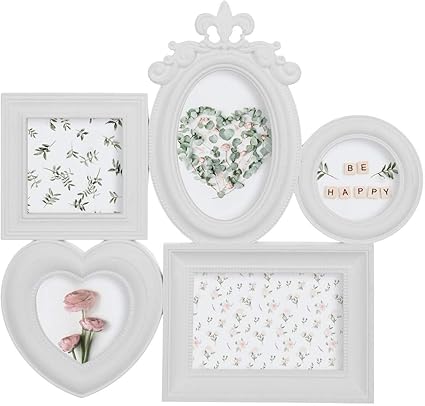 Cadre Pele Mele 5 Photos Multi Formes Blanc Amazon Fr Cuisine Maison