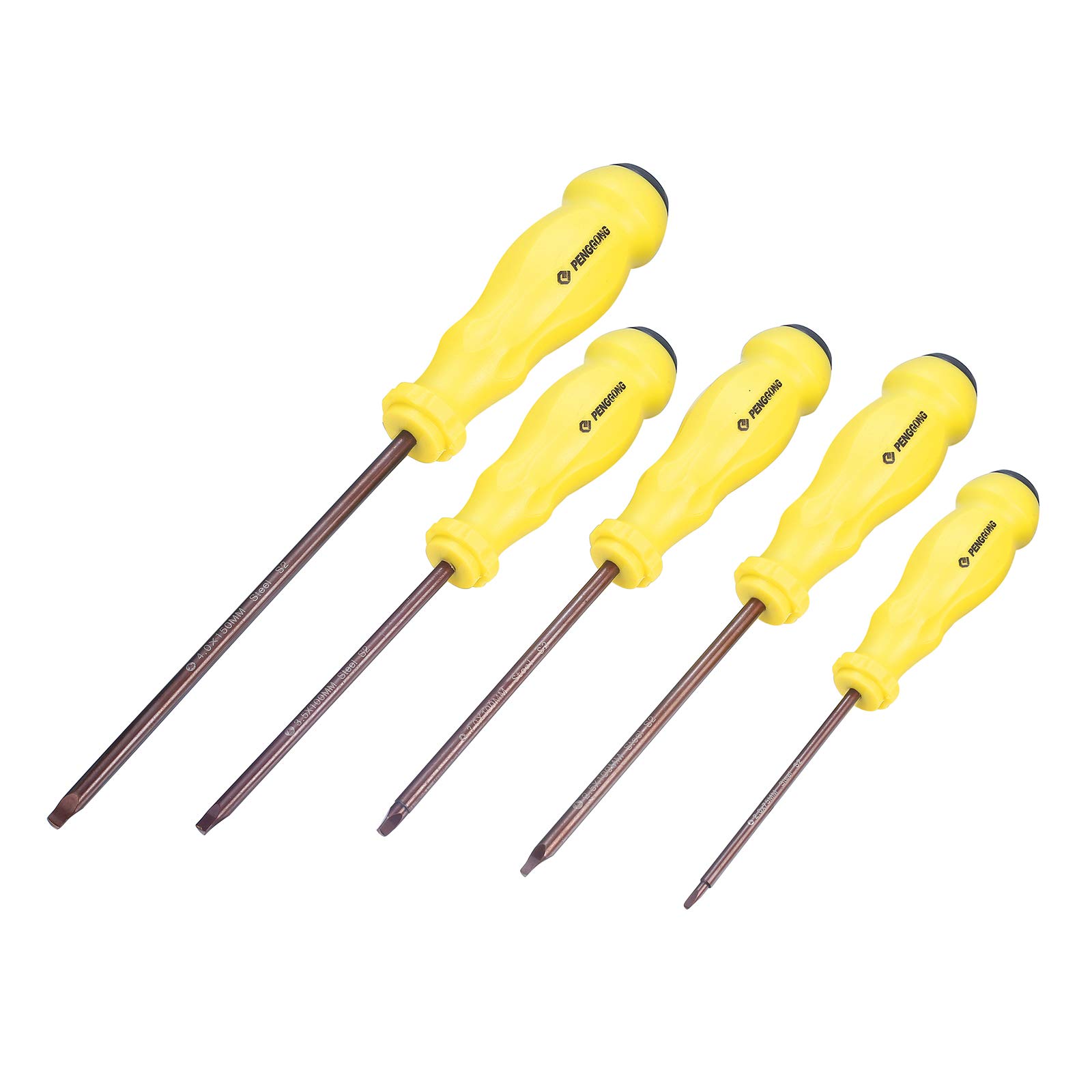 Triangle Screwdriver Set 4mm 3.5mm 3mm 2.5mm 2mm S2 Screw Drivers Steel Magnetic with Nonslip Plastic Handle 5pcs