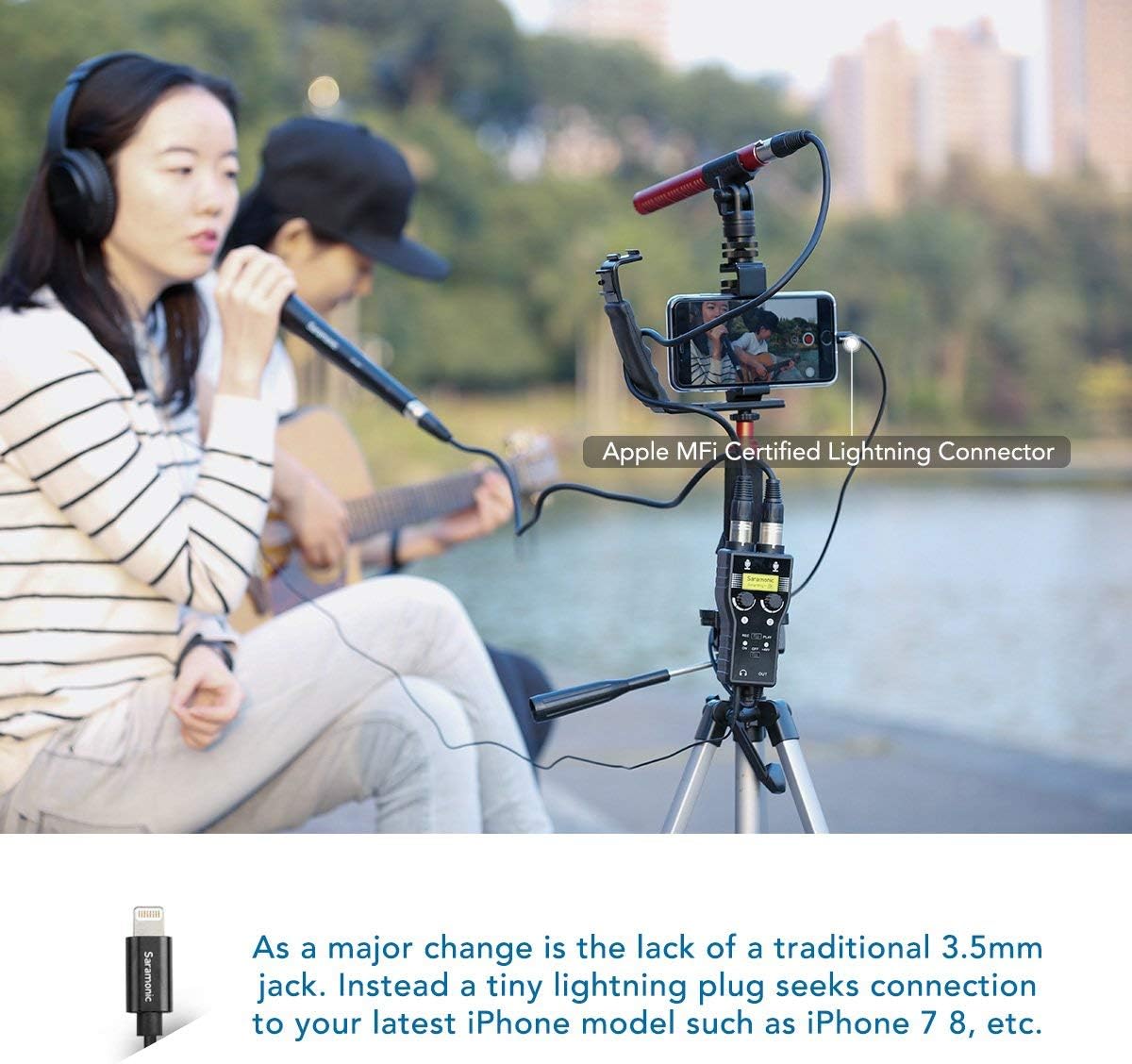 Ios Smartphone Saramonic Smartrig Ipad Ipod Di 2 Channel Xlr 6 3mm Guitar Audio Interface Microphone With Apple Lightning Connector Compatible With Iphone 11 7 8 X Audio Interfaces Musical Instruments Rbafamilylaw Com