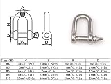 Xcyroiiy M4 D Ring Shackle Locks 10-Pack 304 Stainless Steel Heavy Duty Rigging view 4
