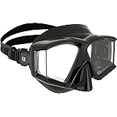 Cressi 4-Lens Panoramic Mask for Scuba Diving and Snorkeling - Comfortable and Wide-View - Horizon - Designed in Italy by Cressi