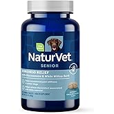 NaturVet Senior Wellness Aches & Discomfort Plus Glucosamine for Dogs, 60 ct Time Release, Chewable Tablets, Made in USA