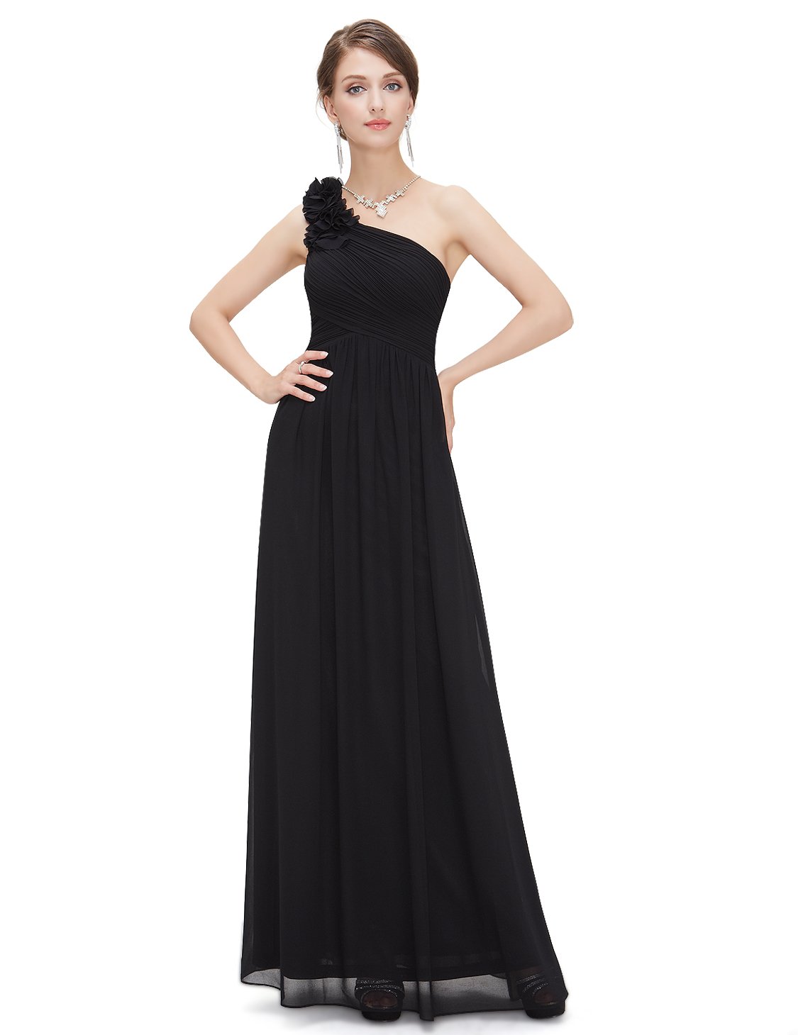 APC EverPretty Flower One Shoulder Long Bridesmaids Evening Party Dress 08237 52.99