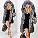 Roiii Women's Winter Anoraks Thicken Down Parka Hooded Plus Size Parka Jacket Coat Size S-3XL