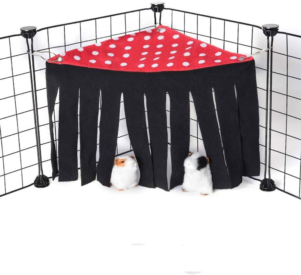 Etophigh Pet tent, Guinea Pig Hideout, Corner Cloth Tassels Curtain