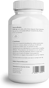 Hey Nutrition Theonia Pure Omega-3 2000mg with Vitamin E 60 Softgels UK view 3