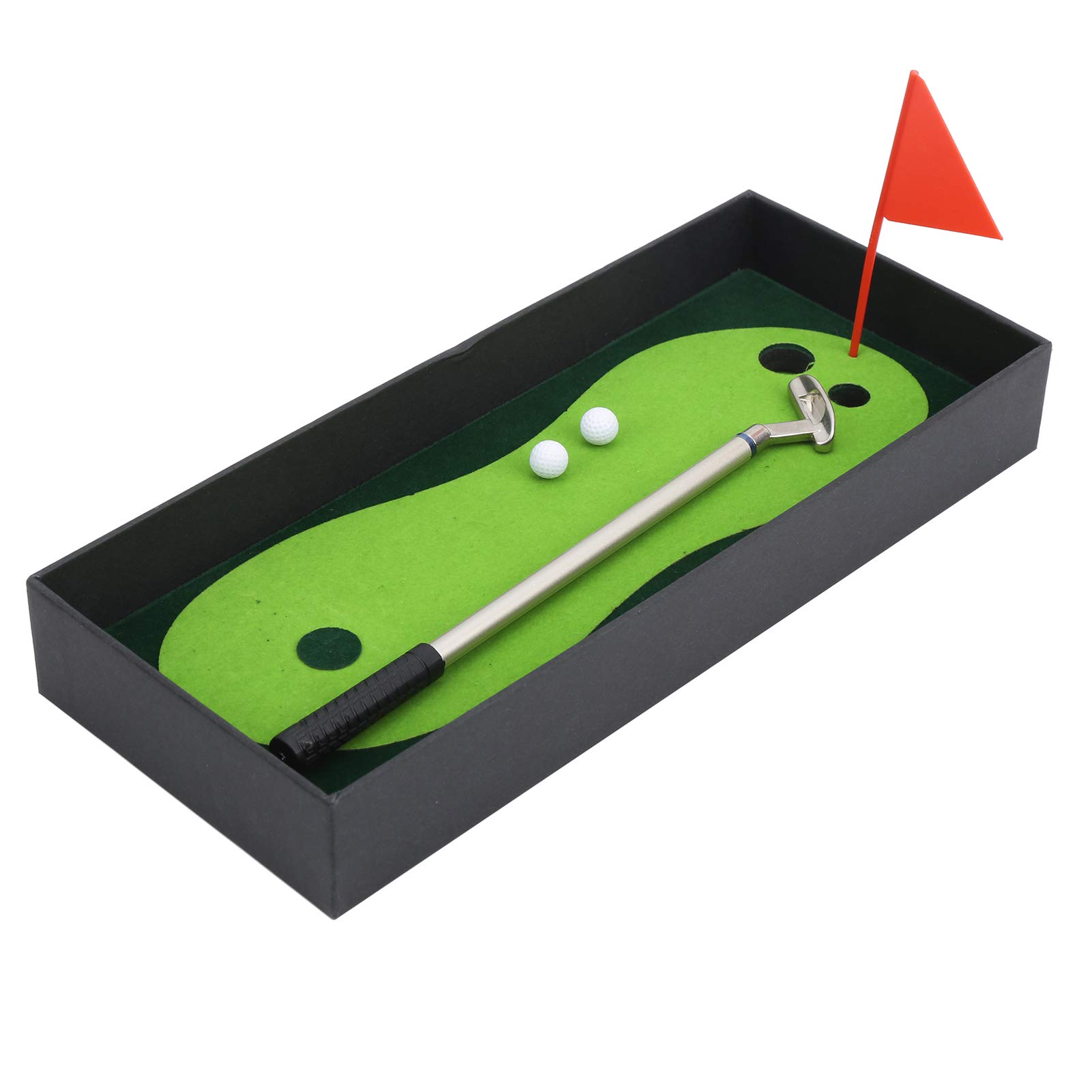 Weiyiroty Golf-Putter Set, Mini Golf Clubs, Small Practice Set, Golf Pen Putter, Putting Green, Indoor Golf, Golf Pen, Gift Present for Golf Enthusiasts
