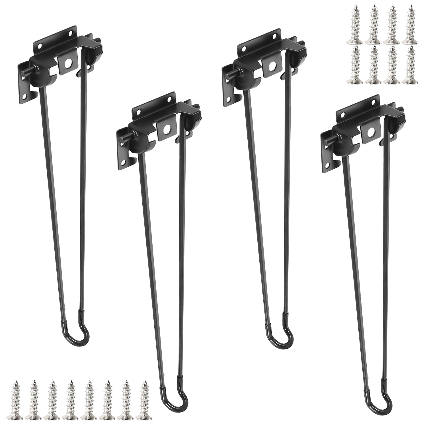 Qrity 43cm Foldable Hairpin Table Legs for DIY Folding Camping Table, Folding Coffee Table Leg Laptop Table — image 1