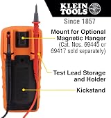 Klein Tools MM325 Digital Multimeter 600V AC/DC Voltage Tester Battery view 4