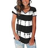 Womens Tops V Neck Tee Casual Short Sleeve and Long Sleeve T Shirts
