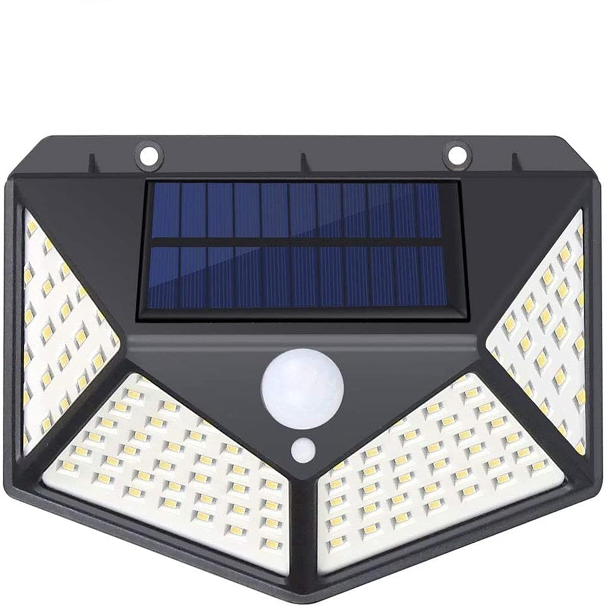 Solar Lights Outdoor,100 LED Waterproof Security Lights, 270° Lighting Range,Wall Lights with 3 Automatic Lighting Modes, Solar Powered Light for Outside (1-Pack)