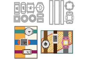 MAYJOYDIY Vintage Watches Metal Cutting Dies Digital Watches Die Cuts Stencils Watch Bands Embossing Template Dies for DIY Pa